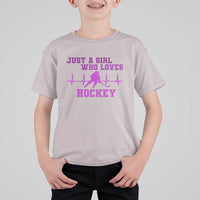 Funny Just A Girl Who Loves Hockey T Shirt For Kid Gift For Women - Wonder Print Shop