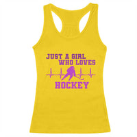 Funny Just A Girl Who Loves Hockey Racerback Tank Top Gift For Women - Wonder Print Shop