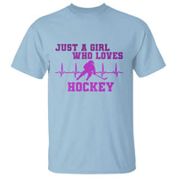 Funny Just A Girl Who Loves Hockey T Shirt Gift For Women - Wonder Print Shop