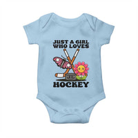 Just A Girl Who Loves Ice Hockey Baby Onesie Sports Lover Gift - Wonder Print Shop