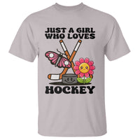 Just A Girl Who Loves Ice Hockey T Shirt Sports Lover Gift - Wonder Print Shop