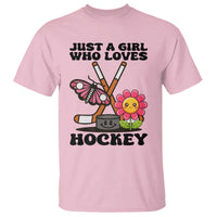 Just A Girl Who Loves Ice Hockey T Shirt Sports Lover Gift - Wonder Print Shop