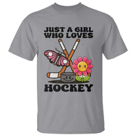Just A Girl Who Loves Ice Hockey T Shirt Sports Lover Gift - Wonder Print Shop