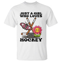 Just A Girl Who Loves Ice Hockey T Shirt Sports Lover Gift - Wonder Print Shop