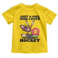 Just A Girl Who Loves Ice Hockey Toddler T Shirt Sports Lover Gift - Wonder Print Shop