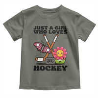 Just A Girl Who Loves Ice Hockey Toddler T Shirt Sports Lover Gift - Wonder Print Shop