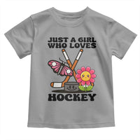 Just A Girl Who Loves Ice Hockey Toddler T Shirt Sports Lover Gift - Wonder Print Shop