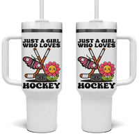 Just A Girl Who Loves Ice Hockey Tumbler With Handle Sports Lover Gift - Wonder Print Shop