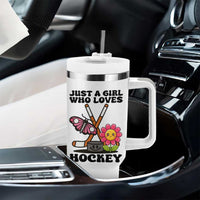 Just A Girl Who Loves Ice Hockey Tumbler With Handle Sports Lover Gift - Wonder Print Shop