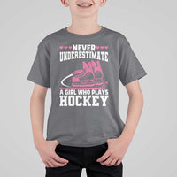 Never Underestimate A Girl Who Plays Hockey T Shirt For Kid Gift For Women - Wonder Print Shop