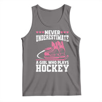 Never Underestimate A Girl Who Plays Hockey Tank Top Gift For Women - Wonder Print Shop