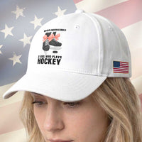 Never Underestimate A Girl Hockey Player Gift Idea Baseball Cap