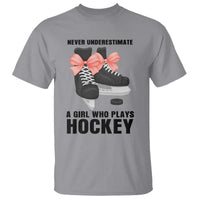 Never Underestimate A Girl Hockey Player Gift Idea T Shirt - Wonder Print Shop