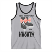 Never Underestimate A Girl Hockey Player Gift Idea Tank Top - Wonder Print Shop