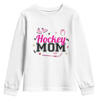 Proud Hockey Mom Youth Sweatshirt Ice Hockey Supporter Gift - Wonder Print Shop