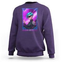 Cyberpunk Girl Legend Never Die Sweatshirt Gaming Aesthetic Gift - Wonder Print Shop