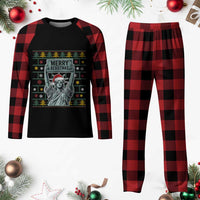 Funny Liberty Statue Ugly Sweater Gift Plaid Pajama Set Merry Resistmas - Wonder Print Shop