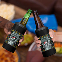 Funny Liberty Statue Ugly Sweater Gift 4 in 1 Can Cooler Tumbler Merry Resistmas - Wonder Print Shop
