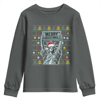 Funny Liberty Statue Ugly Sweater Gift Youth Sweatshirt Merry Resistmas - Wonder Print Shop