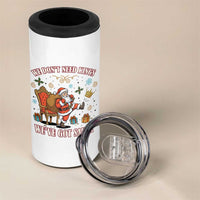 No Kings Only Santa 4 in 1 Can Cooler Tumbler Funny Christmas Parody Gift - Wonder Print Shop