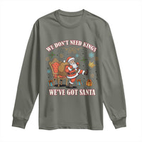 No Kings Only Santa Long Sleeve Shirt Funny Christmas Parody Gift - Wonder Print Shop