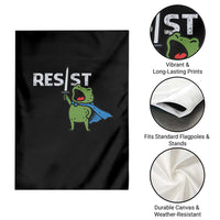 Resist Frog Warrior Garden Flag Funny Rebel Meme Gift - Wonder Print Shop