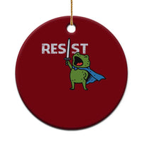 Resist Frog Warrior Ceramic Ornament Funny Rebel Meme Gift - Wonder Print Shop