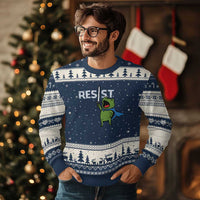 Resist Frog Warrior Ugly Christmas Sweater Funny Rebel Meme Gift - Wonder Print Shop