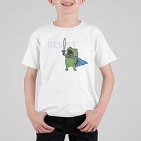 Resist Frog Warrior T Shirt For Kid Funny Rebel Meme Gift - Wonder Print Shop
