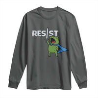Resist Frog Warrior Long Sleeve Shirt Funny Rebel Meme Gift - Wonder Print Shop