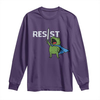 Resist Frog Warrior Long Sleeve Shirt Funny Rebel Meme Gift - Wonder Print Shop