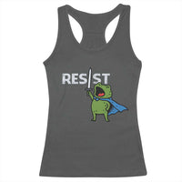 Resist Frog Warrior Racerback Tank Top Funny Rebel Meme Gift - Wonder Print Shop