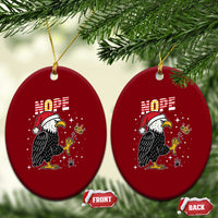 Funny Eagle No Kings In America Xmas 2025 Ceramic Ornament - Wonder Print Shop