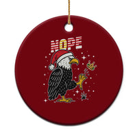 Funny Eagle No Kings In America Xmas 2025 Ceramic Ornament - Wonder Print Shop