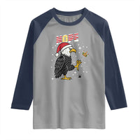 Funny Eagle No Kings In America Christmas 2025 Raglan Shirt - Wonder Print Shop