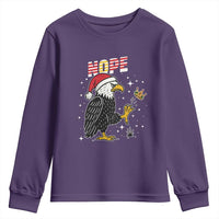 Funny Eagle No Kings In America Christmas 2025 Youth Sweatshirt - Wonder Print Shop