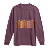 African American Teachers Gift Long Sleeve Shirt Black History Leaders Book - Wonder Print Shop