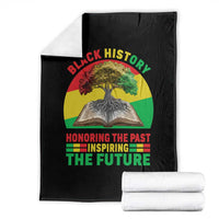 Black History Honoring The Past Inspiring The Future Throw Blanket African American Pride - Wonder Print Shop
