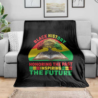 Black History Honoring The Past Inspiring The Future Throw Blanket African American Pride - Wonder Print Shop