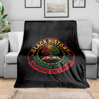 Black History Month Quote Throw Blanket Honoring The Past Inspiring The Future Gift - Wonder Print Shop
