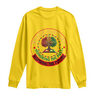 Black History Month Quote Long Sleeve Shirt Honoring The Past Inspiring The Future Gift - Wonder Print Shop