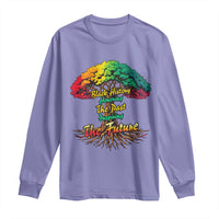 Black History Month Quote Long Sleeve Shirt Inspiring The Future Honoring The Past - Wonder Print Shop