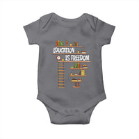 Education Is Freedom Baby Onesie African American History Africa Map Books - Wonder Print Shop