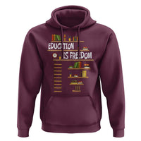 Education Is Freedom Hoodie African American History Africa Map Books - Wonder Print Shop