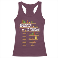 Education Is Freedom Racerback Tank Top African American History Africa Map Books - Wonder Print Shop