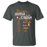 Education Is Freedom T Shirt African American History Africa Map Books - Wonder Print Shop
