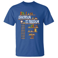 Education Is Freedom T Shirt African American History Africa Map Books - Wonder Print Shop