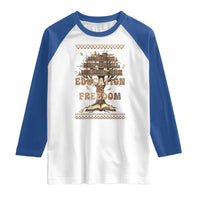 Education Is Freedom Teacher Gift Raglan Shirt Inspirational Africa Map Book Stack - Wonder Print Shop