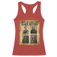 What We Learn From Black History Racerback Tank Top Vintage African American Leaders - Wonder Print Shop