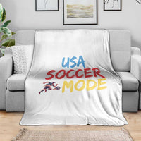USA Soccer Mode Throw Blanket United States Team Pride